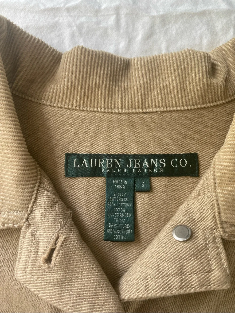 Ralph Lauren Beige Tan Jean Jacket in - Picture 2 of 6